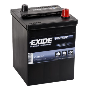 Batteri Exide 6V 80Ah, 600CCA Plast