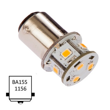 LED Ba15S 1.0W varmvit