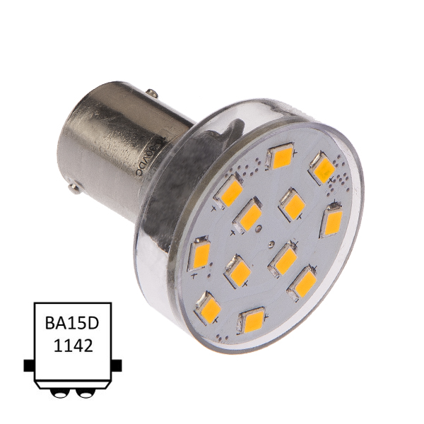 LED Ba15D 2.1W varmvit