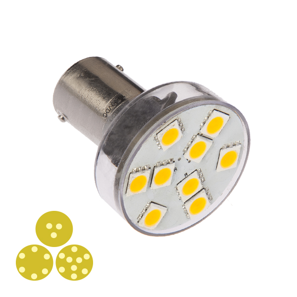 LED Ba15D 0.8-1.4-2.0W, varmvit, 3-stegs dimbar