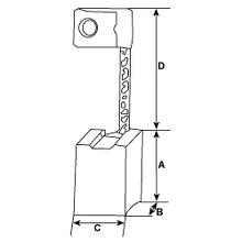 Fläktmotorkol, 20x12x8mm 1