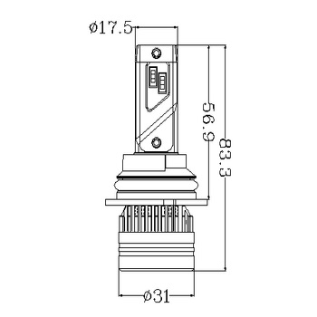 HB1-9004 LED F3 10000Lm Hel-halvljus 1