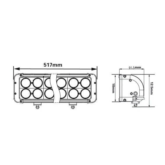 LED Lightbar 20tum Xtreme 240W Flood 3