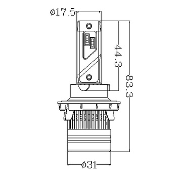 H13 LED F3 10000Lm DRL-halvljus-helljus 2