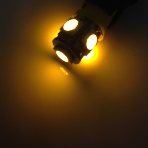 T10 LED Canbus 5 SMD Gul 1