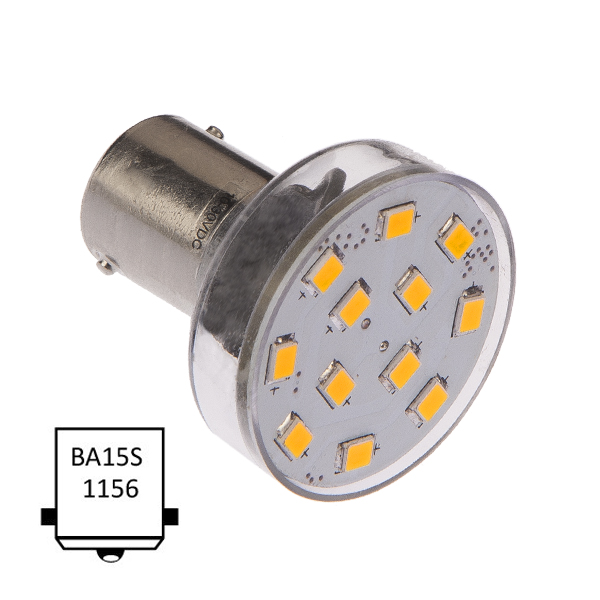 LED Ba15S 2.1W varmvit