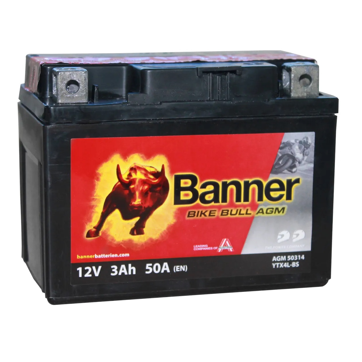 Batteri MC AGM 12V 3Ah 50A Banner