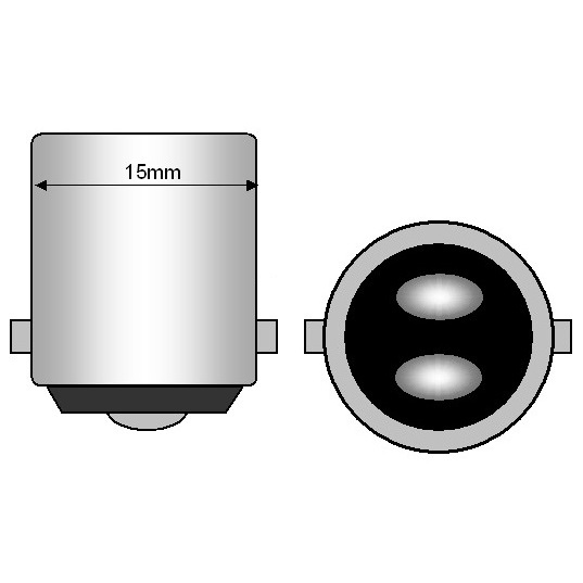 BA15d 48LED diod Röd 1