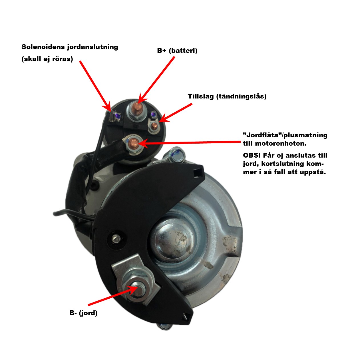 Startmotor 12V 3.1kW (2-polig) 11 Kuggar CW 4