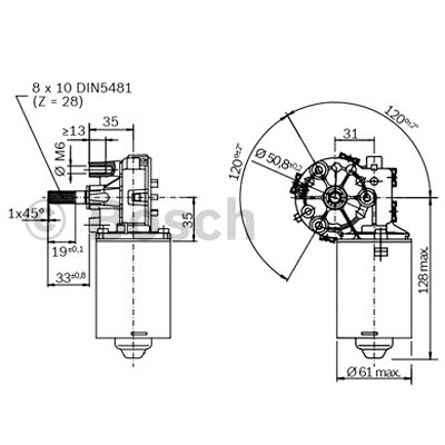 Torkarmotor Bosch 24V 1