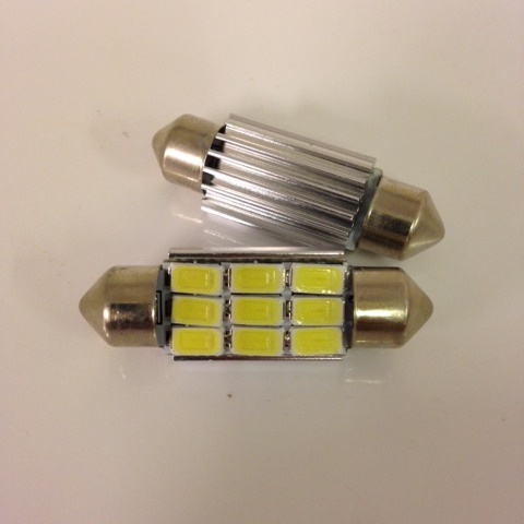 Spollampa 9SMD LED Canbus 36mm Slim