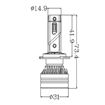 H7 led F3 45W 10000Lm 1