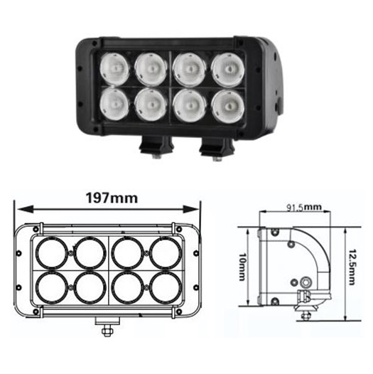 LED Lightbar 8tum Xtreme 80W Flood 2