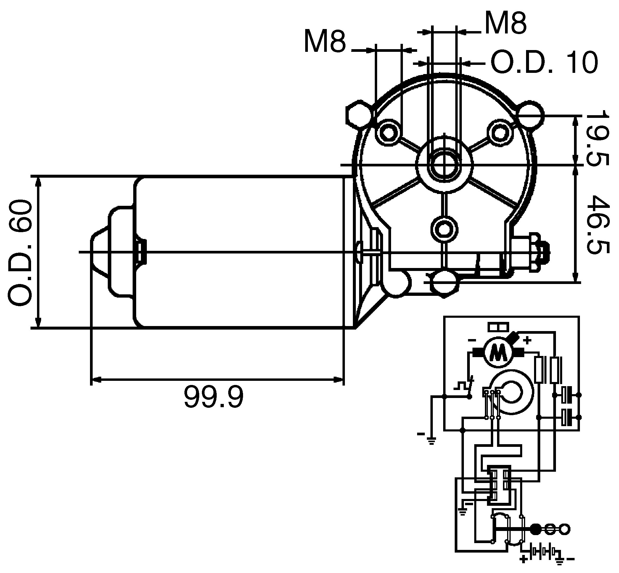 Torkarmotor 24V Universal 1