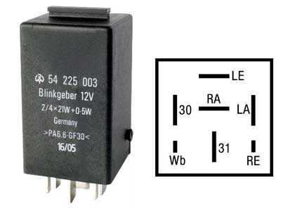 Blinkersrelä 12V