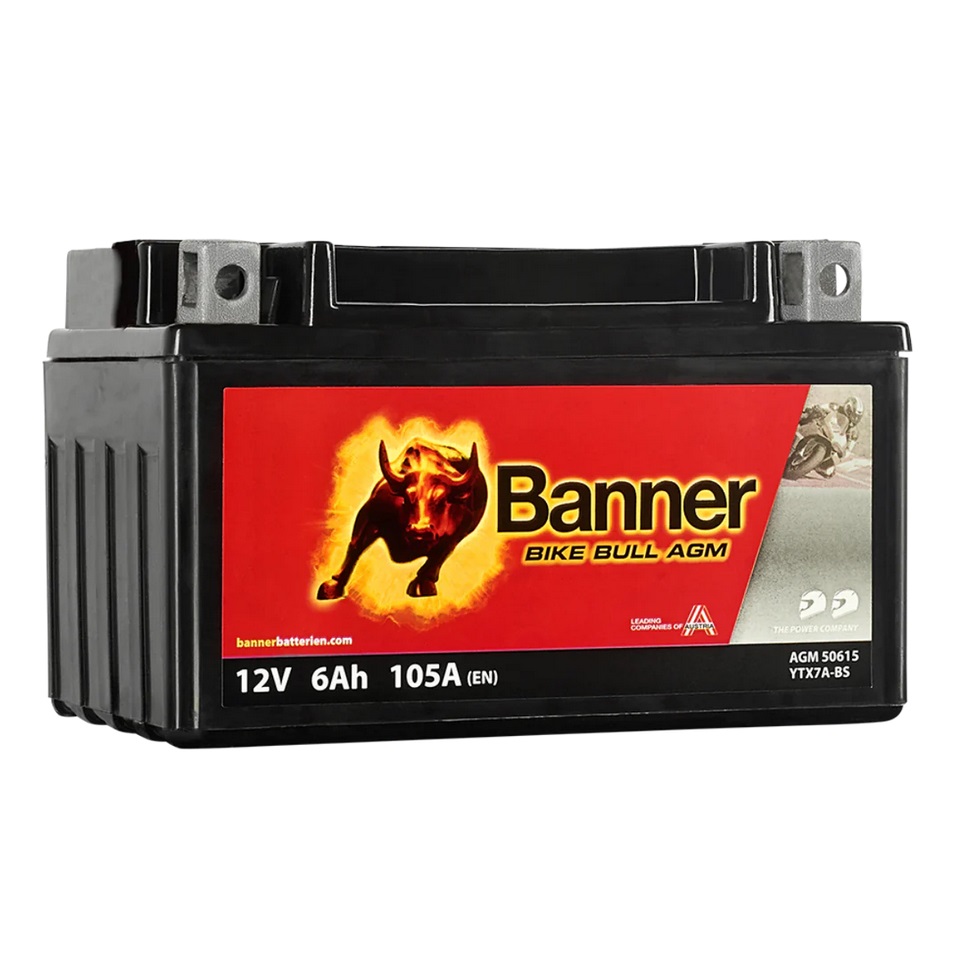 Batteri MC AGM 12V 6Ah 105A Banner