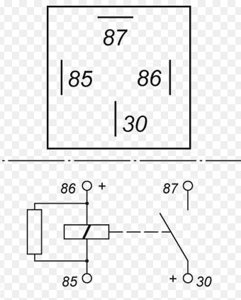 Relä 12V 40A med resistor 1