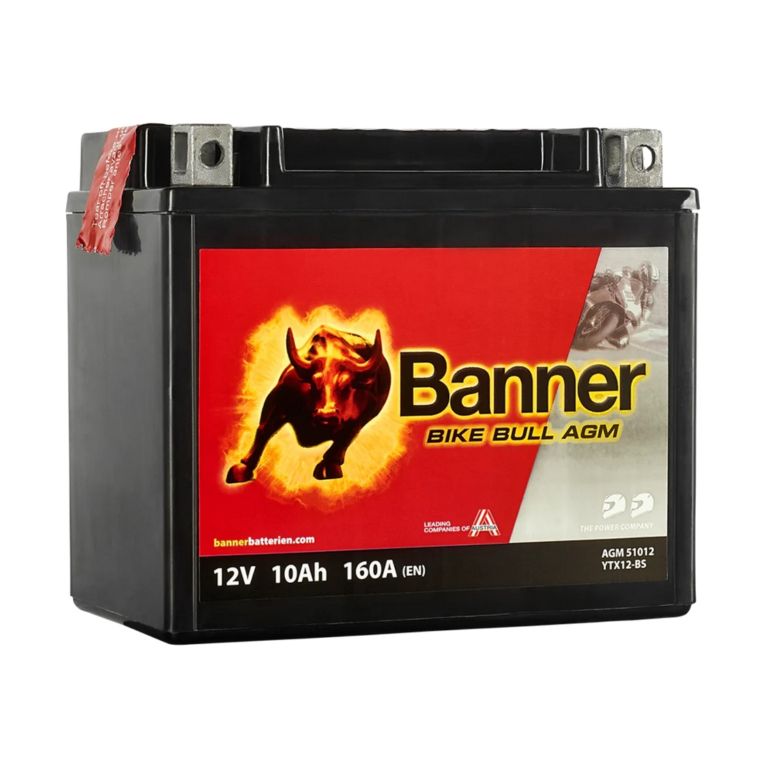 Batteri AGM 12V 10Ah, 160A Banner