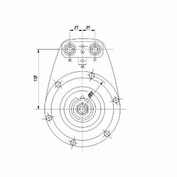 Startmotor 24V 9.0kW (2-polig) 2