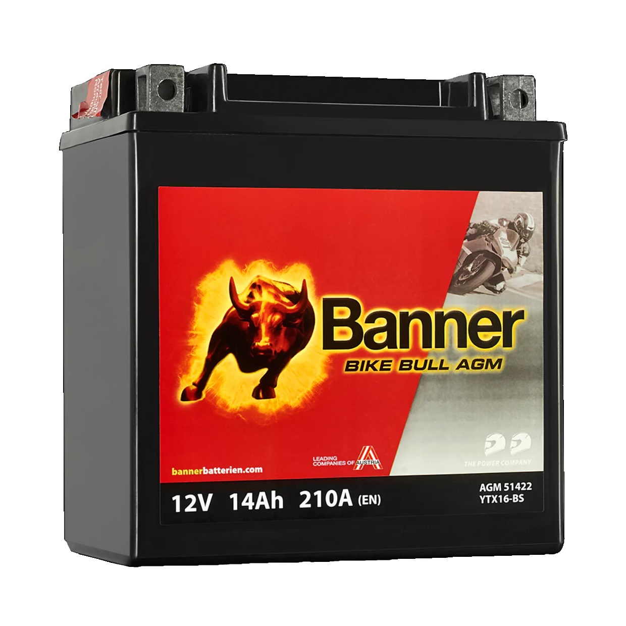 Batteri MC AGM 12V 14Ah, 210CCA Banner