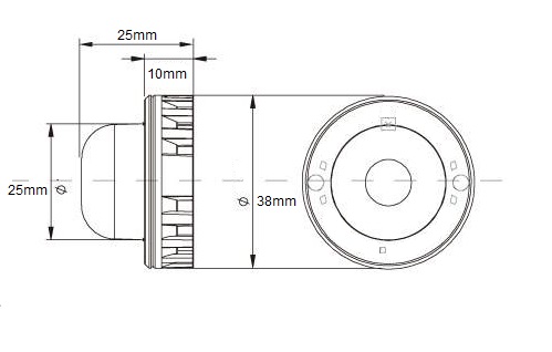 LED Blixtljus 3LED rund 2