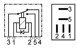 Microrelä Växlande 12V 15-25A har motstånd 1