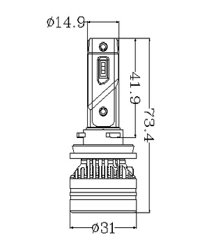 H8-H9-H11 LED F3 10000Lm 1