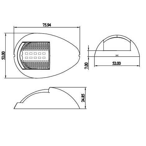 LED Lanterna babord 12-24V 1