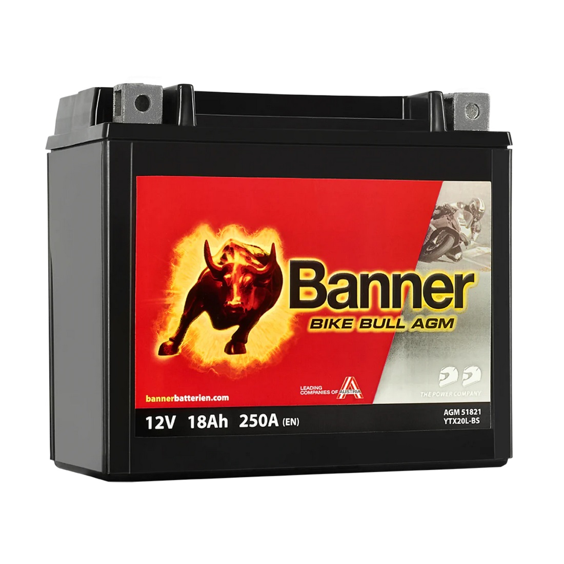 Batteri MC AGM 12V 18Ah, 250CCA Banner