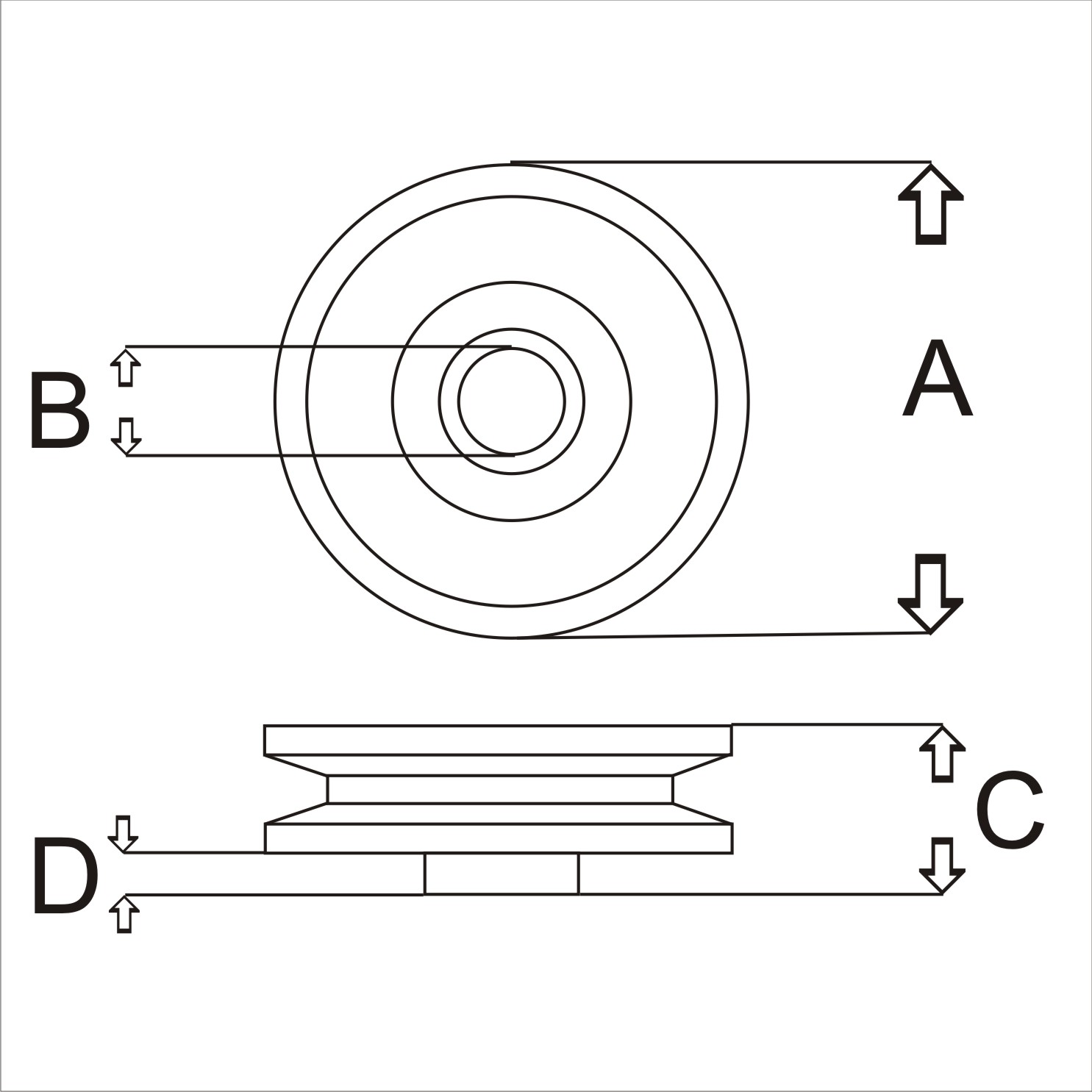 Remskiva enkel ID:17.00mm UD:66.00mm 1