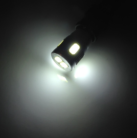 T10 LED Canbus 6 SMD metal Vit 1