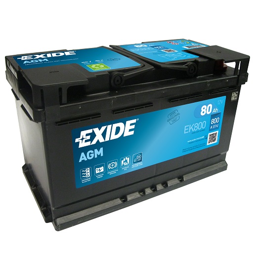 Batteri AGM 12V 80Ah 800CCA Exide