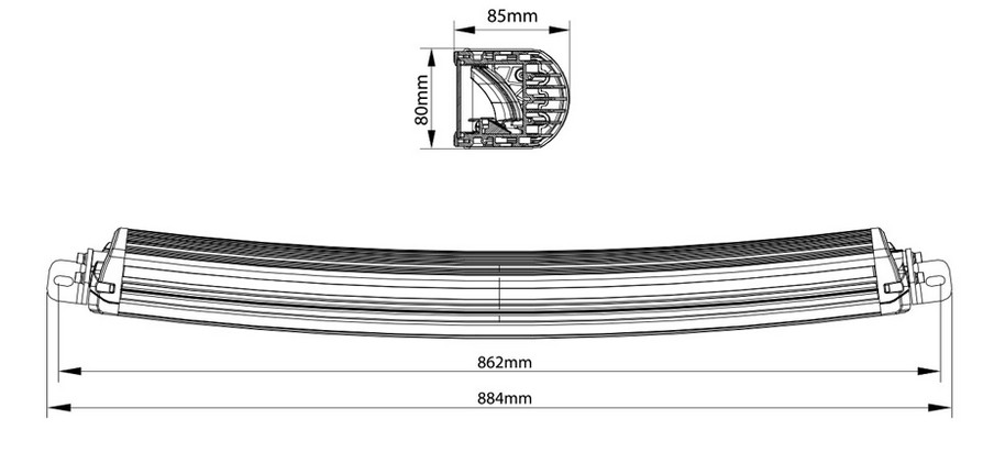 LED Lightbar 180W 32tum 1