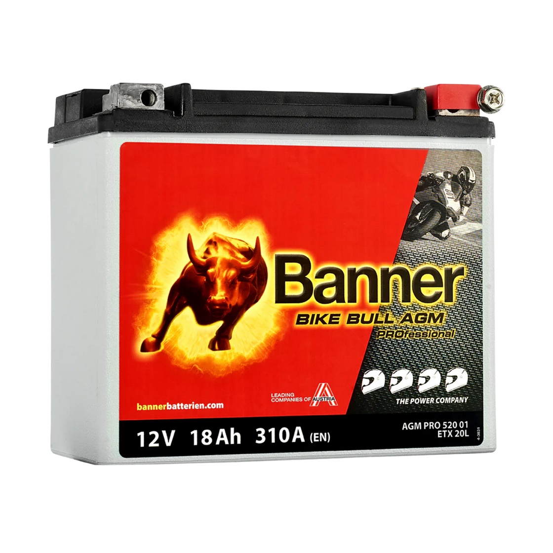 Batteri MC AGM 12V 18Ah, 310CCA Banner