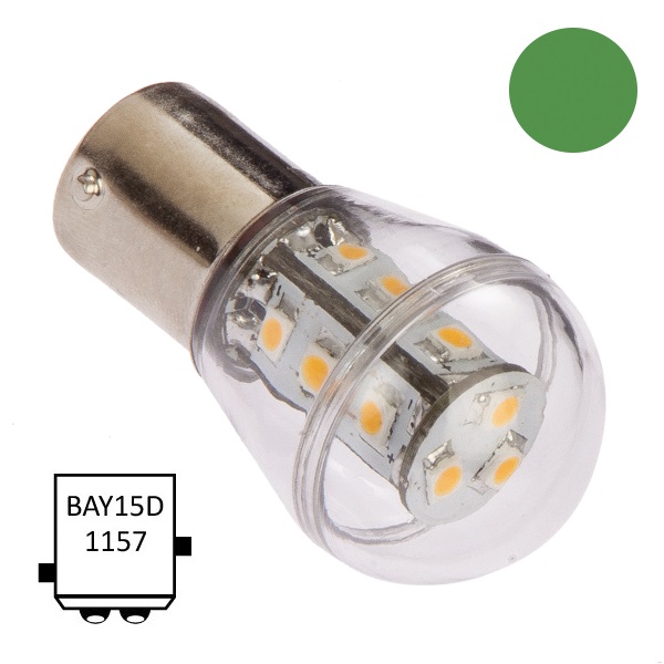 LED BaY15D Navigation 1.2W grön