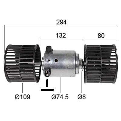 Fläktmotor 12V Kobelco