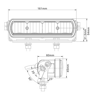 LED Slim Reflector Bars Mini 2x20W R112 1