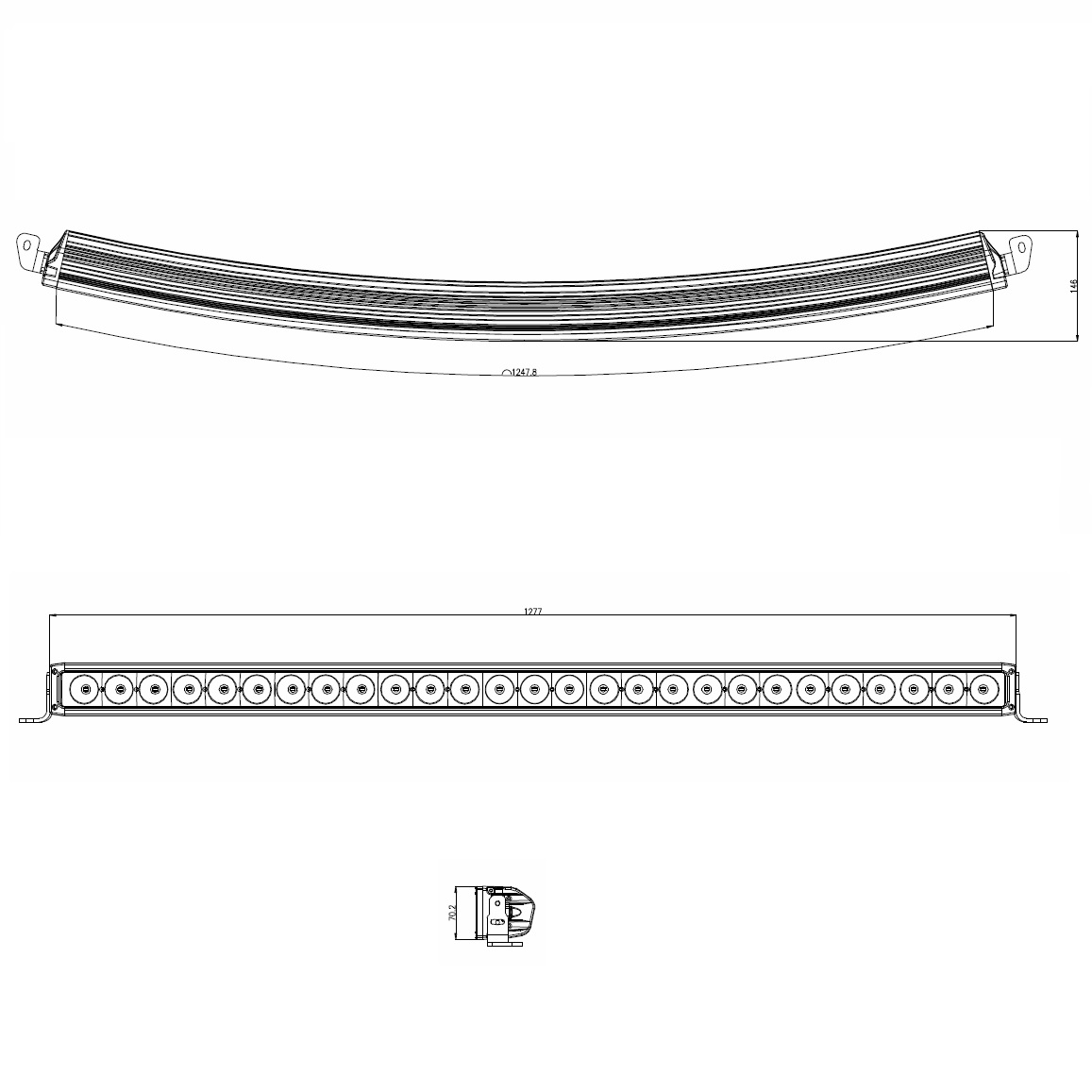 LED Lightbar Curved Prime 33" 180W Combo R10 4