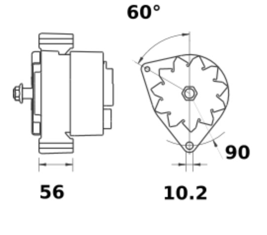 Generator 12V 95A 4