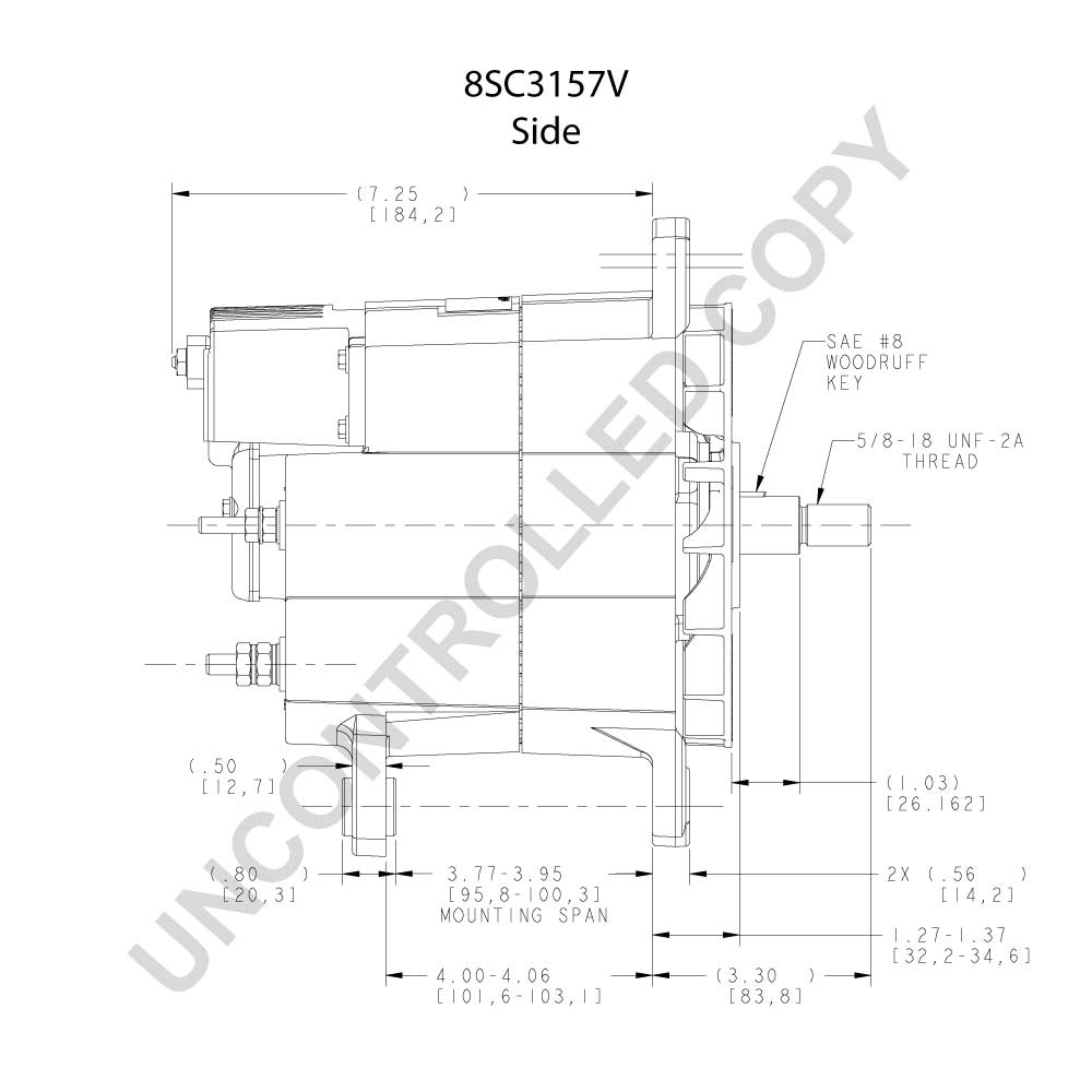 Generator 24V 175A 2-polig 3