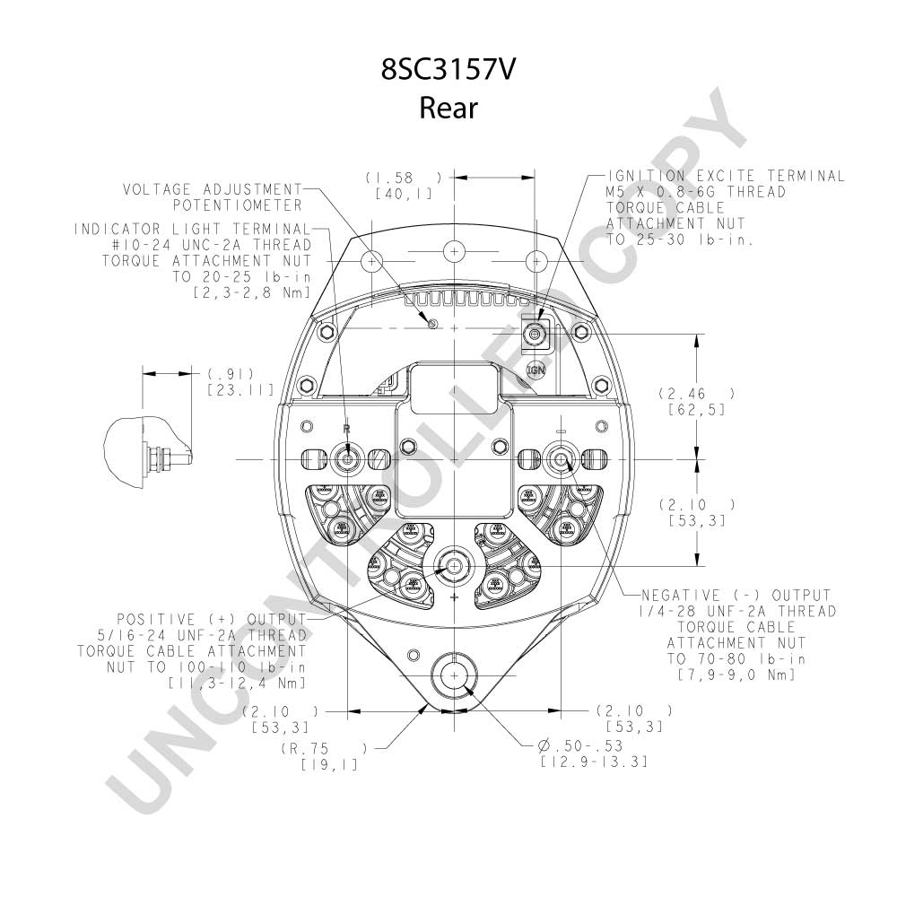 Generator 24V 175A (2-polig), original Prestolite 1