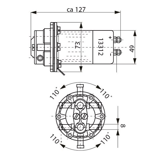 Bränslepump universal 12V sugpump 1