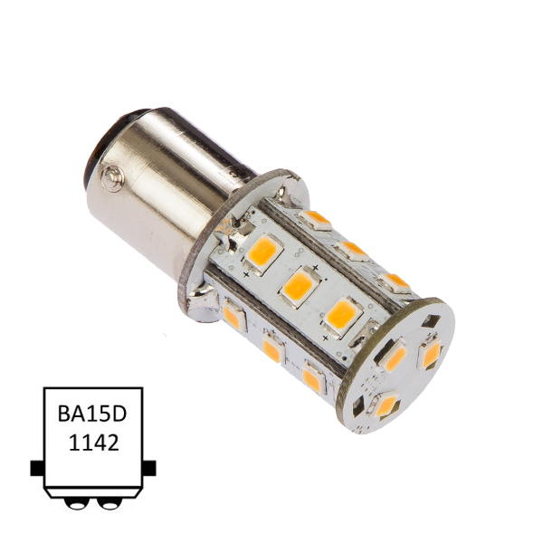 LED Ba15D 2.6W varmvit