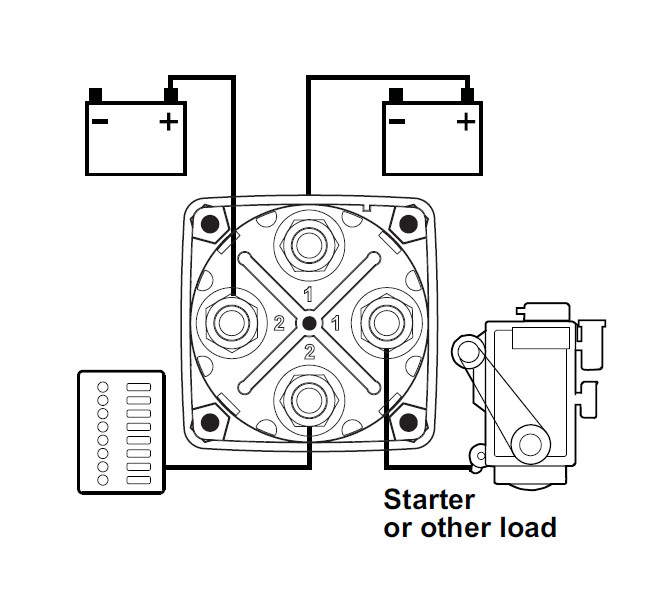 Huvudströmbrytare 48V 300A, OFF-ON-BOTH 4