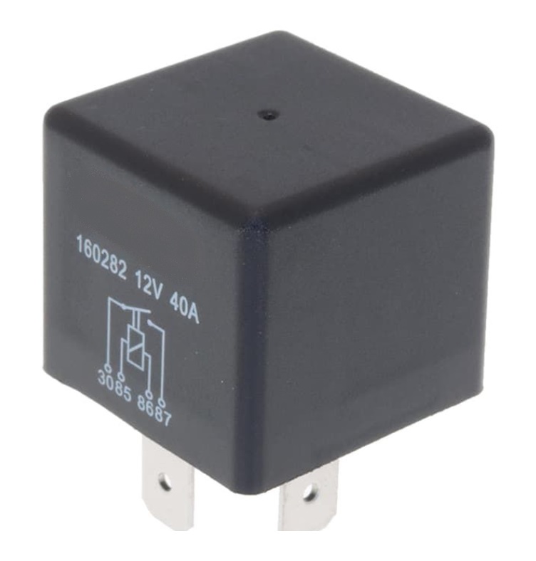 Minirelä 12V 40A har resistor